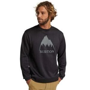 NWT Burton Men's Oak Crew Sweatshirt True Black Heather Size S